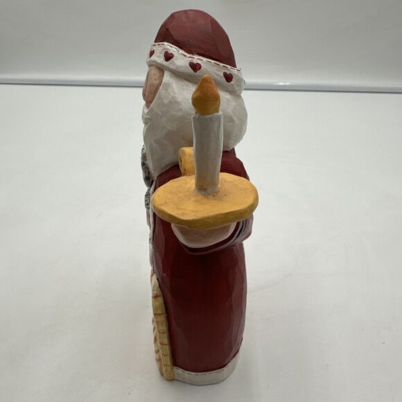 Midwest of Cannon Falls Eddie Walker Santa with Cats and Candle Figurine 7” - Picture 2 of 5